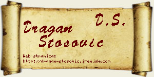 Dragan Stošović vizit kartica